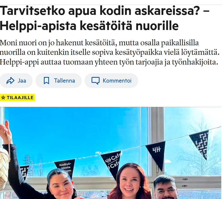 Lehtihaastattelun linkki
